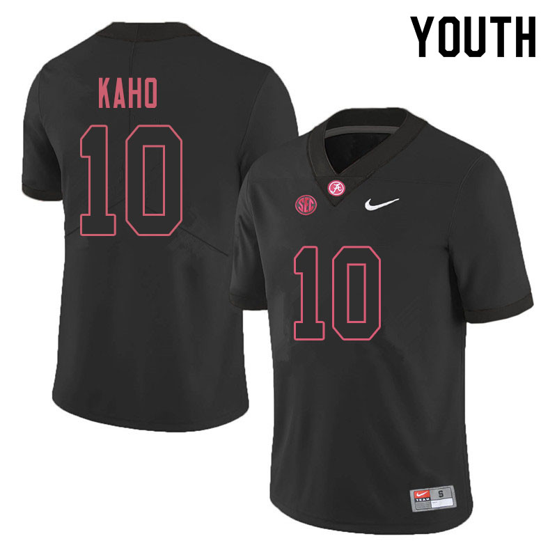 Alabama Crimson Tide Youth Ale Kaho #10 Black NCAA Nike Authentic Stitched 2019 College Football Jersey YV16R35DV